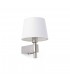 1 Light Indoor Wall Lamp White, Satin Nickel, E27 - 1