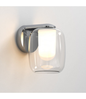 Aquina Bathroom Wall Light Polished Chrome with Glass Shade-2