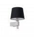 1 Light Indoor Wall Lamp Black, Satin Nickel, E27 - 1