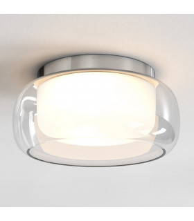 Aquina Bathroom 36cm Ceiling Light Polished Chrome with Glass Shade-1