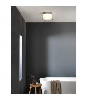 Aquina Bathroom 36cm Ceiling Light Polished Chrome with Glass Shade-2