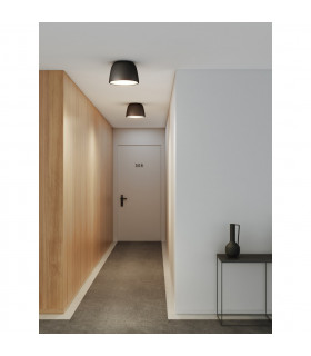 Taiko Cylindrical 30cm Bowl Ceiling Light Black-2