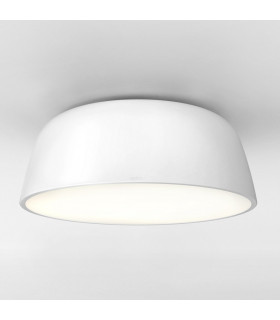 Taiko Cylindrical 40cm Bowl Ceiling Light White-1