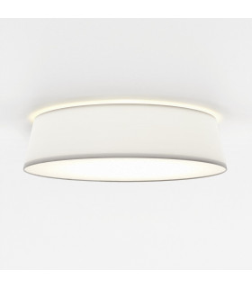 Fife Cylindrical 53cm Ceiling Light White Fabric-1
