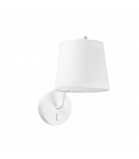1 Light Indoor Wall Lamp White, E27 - 1