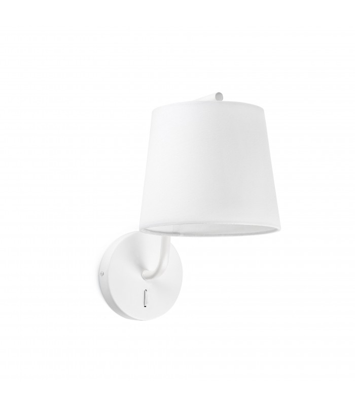 1 Light Indoor Wall Lamp White, E27 - 1