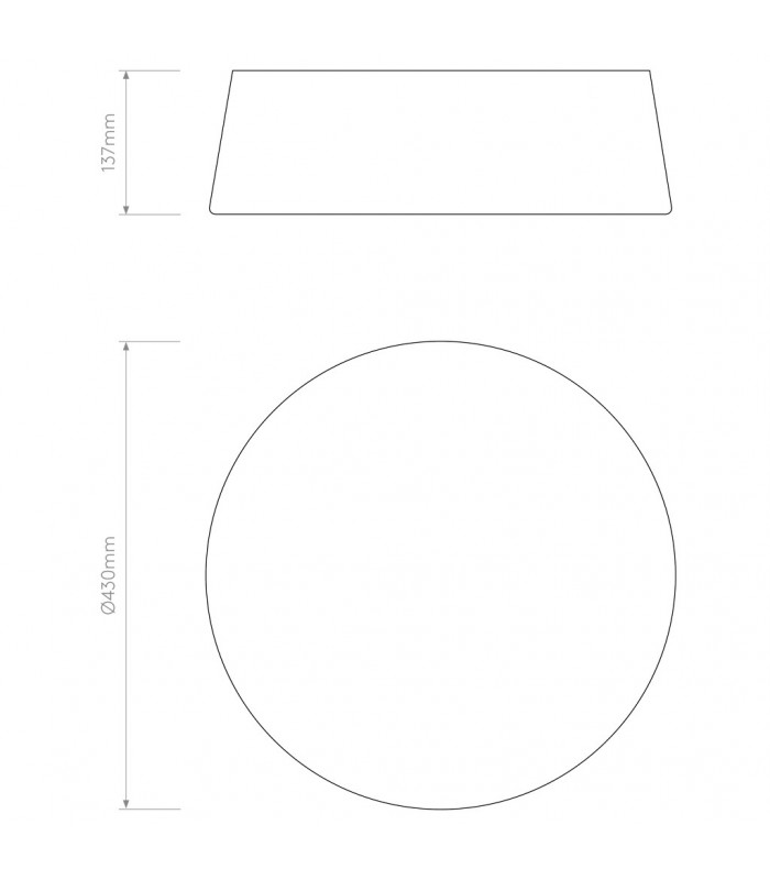 Taiko Cylindrical 43cm Bowl Ceiling Light Putty Fabric-6