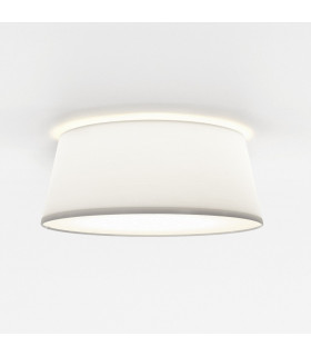 Fife Cylindrical 33cm Ceiling Light White Fabric-1