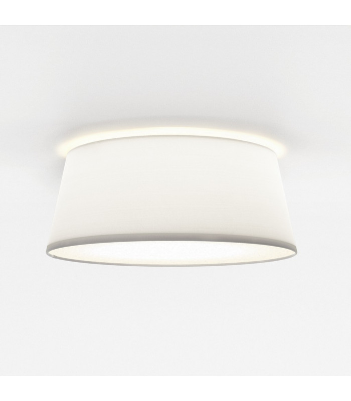 Fife Cylindrical 33cm Ceiling Light White Fabric-1