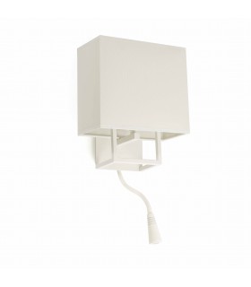 1 Light Indoor Wall Light Reading Lamp White with Shade, E14 - 1