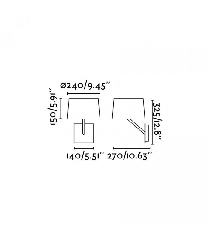 1 Light Indoor Wall Lamp White, E27 - 2