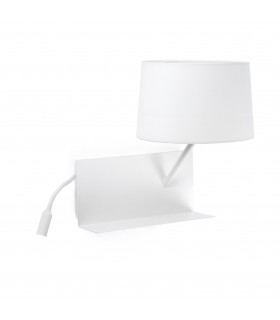 1 Light Indoor Wall Light Reading Lamp White, E27 - 1