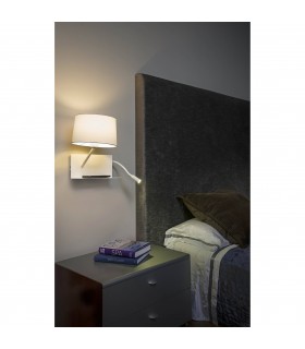 1 Light Indoor Wall Light Reading Lamp White, E27 - 2