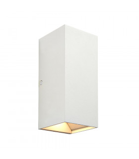Glover CCT LED Outdoor Up Down Wall Lamp Matt White Paint & Clear Glass 3000/4000/6000K IP44-1