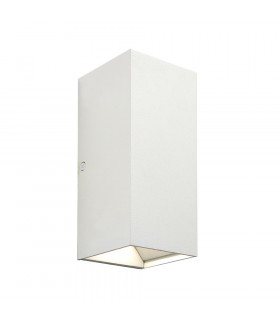 Glover CCT LED Outdoor Up Down Wall Lamp Matt White Paint & Clear Glass 3000/4000/6000K IP44-2