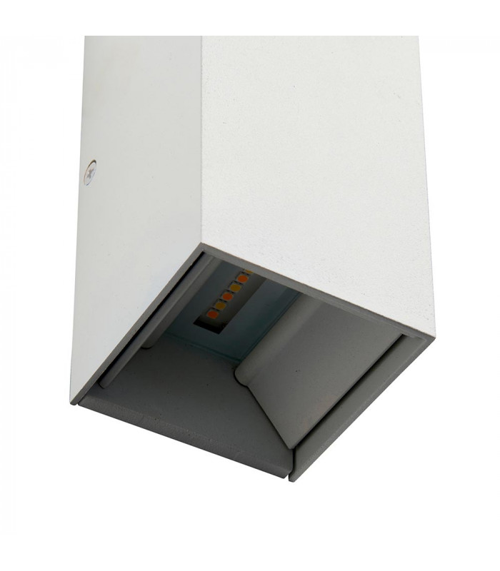 Glover CCT LED Outdoor Up Down Wall Lamp Matt White Paint & Clear Glass 3000/4000/6000K IP44-5
