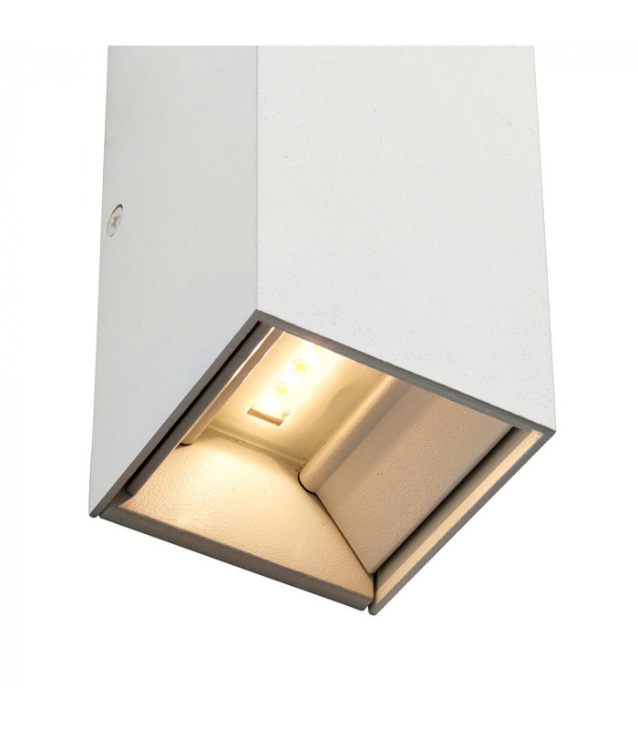 Glover CCT LED Outdoor Up Down Wall Lamp Matt White Paint & Clear Glass 3000/4000/6000K IP44-6