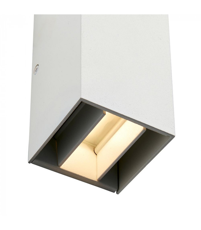 Glover CCT LED Outdoor Up Down Wall Lamp Matt White Paint & Clear Glass 3000/4000/6000K IP44