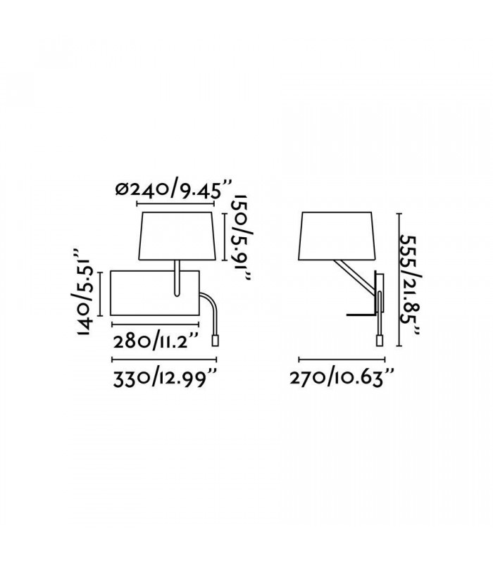 1 Light Indoor Wall Light Reading Lamp White, E27 - 3