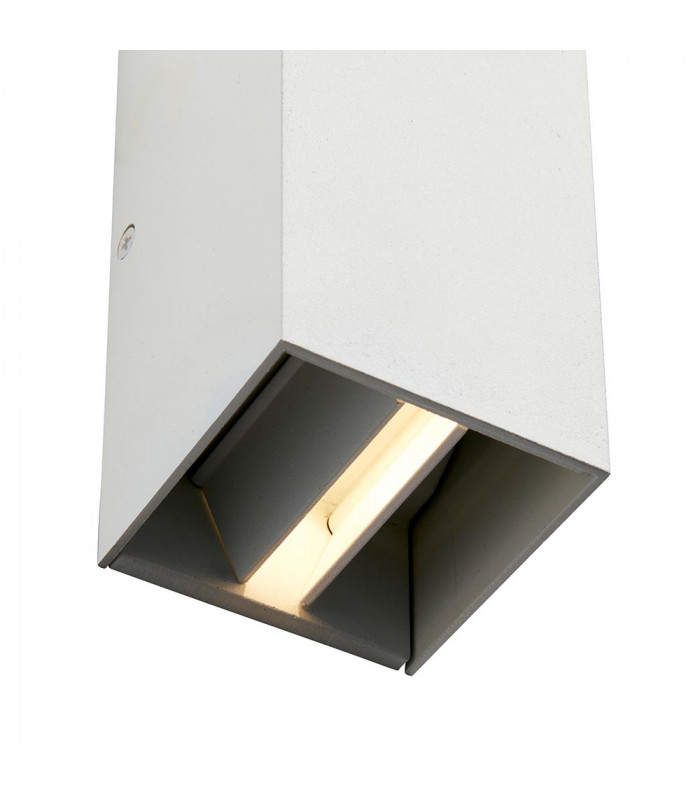 Glover CCT LED Outdoor Up Down Wall Lamp Matt White Paint & Clear Glass 3000/4000/6000K IP44