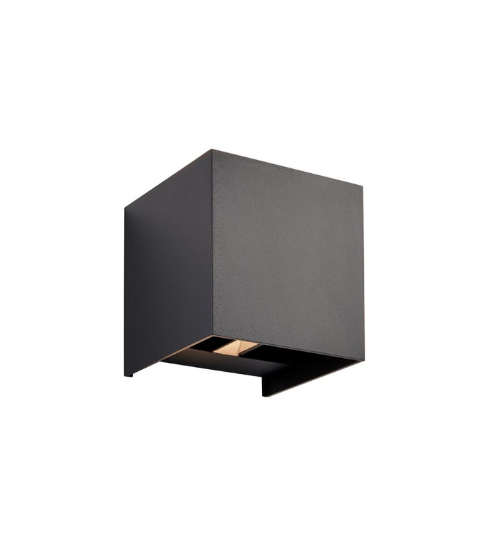 Glover CCT LED Outdoor Up Down Wall Lamp Matt Black Paint & Clear Glass 3000/4000/6000K IP44-3