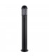 Louvre Photocell Outdoor Tall Bollard Light Matt Black Paint IP44-2