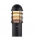 Louvre Photocell Outdoor Tall Bollard Light Matt Black Paint IP44-3