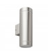 Palin XL Outdoor Up Down Wall Lamp Brushed Stainless Steel & Clear Glass IP44-2