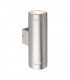 Palin XL Outdoor Up Down Wall Lamp Brushed Stainless Steel & Clear Glass IP44-3
