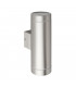 Palin XL Outdoor Up Down Wall Lamp Brushed Stainless Steel & Clear Glass IP44-4
