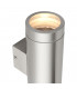 Palin XL Outdoor Up Down Wall Lamp Brushed Stainless Steel & Clear Glass IP44-5