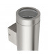 Palin XL Outdoor Up Down Wall Lamp Brushed Stainless Steel & Clear Glass IP44-6