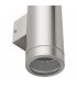 Palin XL Outdoor Up Down Wall Lamp Brushed Stainless Steel & Clear Glass IP44-8