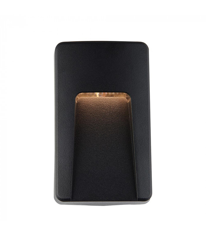 Severus CCT LED Outdoor Surface Mounted Wall Guide Light Black 3000/4000/6500K IP65-1