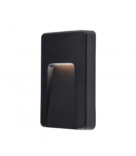 Severus CCT LED Outdoor Surface Mounted Wall Guide Light Black 3000/4000/6500K IP65-2