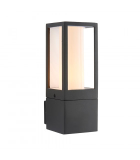 Lantern Outdoor Wall Lamp Textured Grey Paint IP44-1