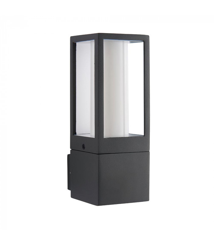 Lantern Outdoor Wall Lamp Textured Grey Paint IP44-2