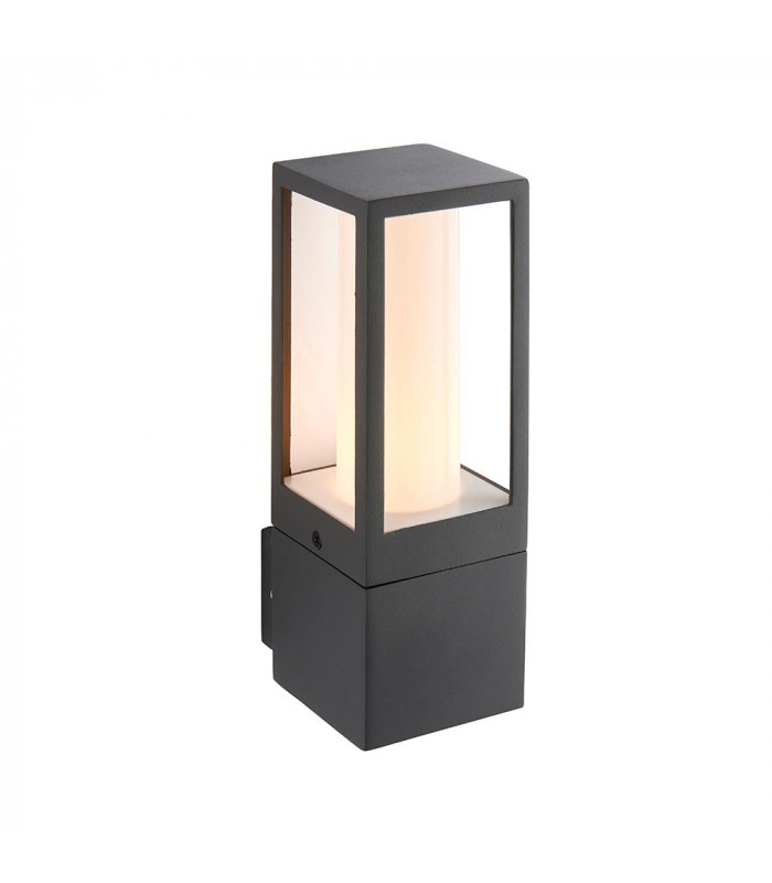 Lantern Outdoor Wall Lamp Textured Grey Paint IP44-3
