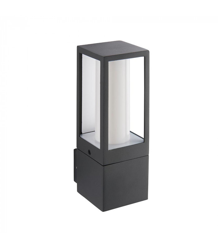 Lantern Outdoor Wall Lamp Textured Grey Paint IP44-4
