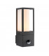 Lantern Outdoor Wall Lamp Motion Sensor Textured Grey Paint IP44-1