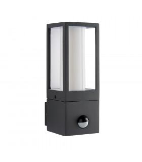 Lantern Outdoor Wall Lamp Motion Sensor Textured Grey Paint IP44-2