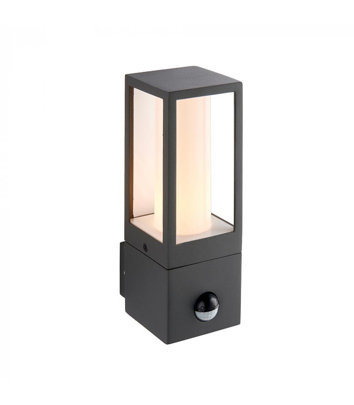 Lantern Outdoor Wall Lamp Motion Sensor Textured Grey Paint IP44-3