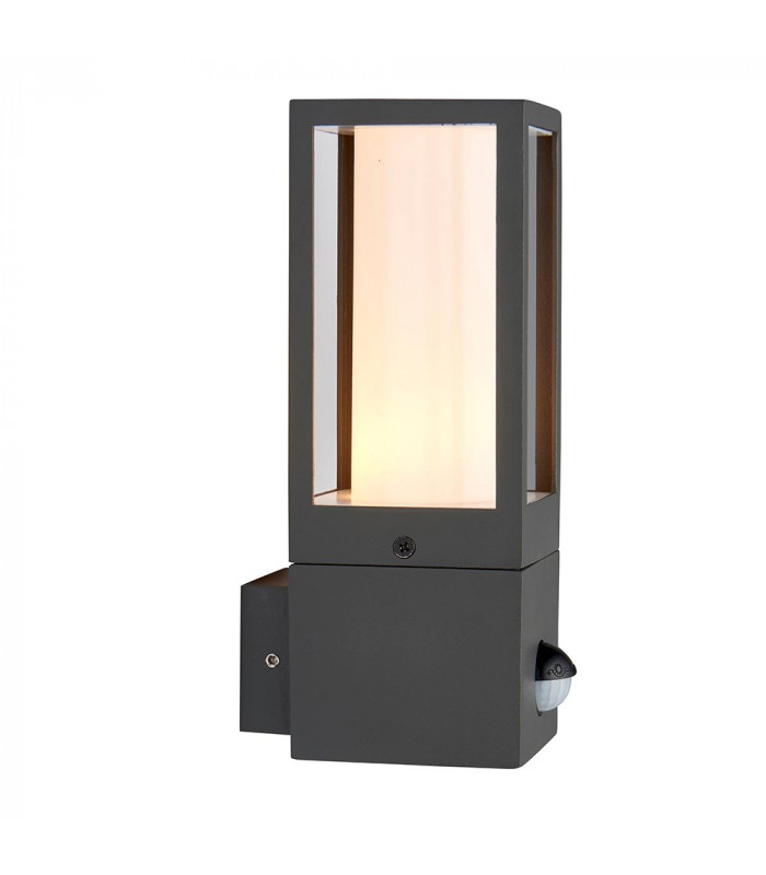 Lantern Outdoor Wall Lamp Motion Sensor Textured Grey Paint IP44-5