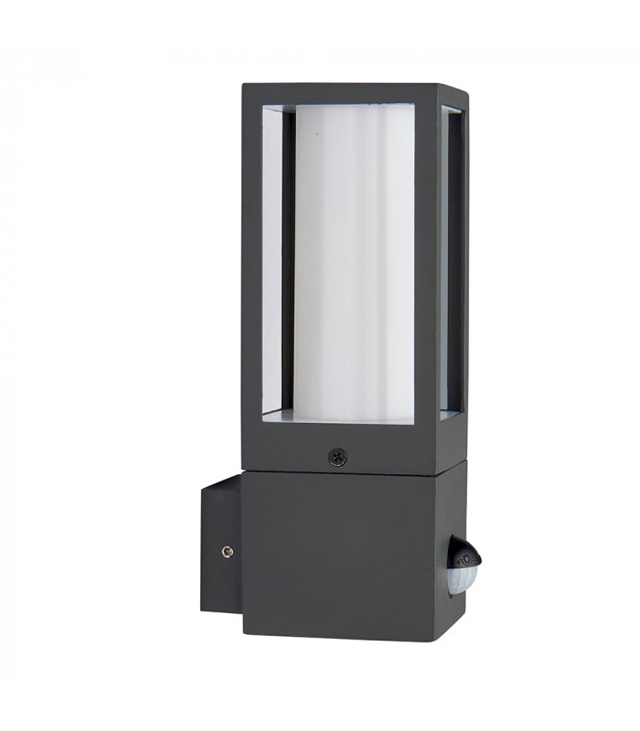 Lantern Outdoor Wall Lamp Motion Sensor Textured Grey Paint IP44-6