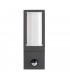 Lantern Outdoor Wall Lamp Motion Sensor Textured Grey Paint IP44