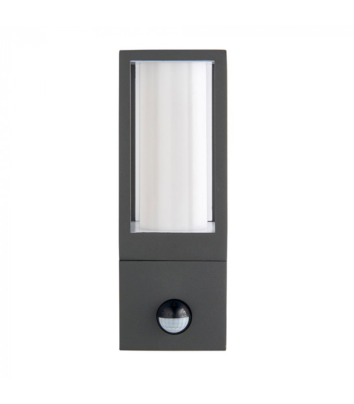 Lantern Outdoor Wall Lamp Motion Sensor Textured Grey Paint IP44