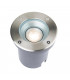 Pillar Tilt Outdoor Recessed Ground Light Brushed Stainless Steel & Clear Glass IP67