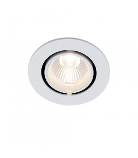 Axial LED Indoor Recessed Downlight Tilt Matt White Paint & Clear Glass 3000K-2