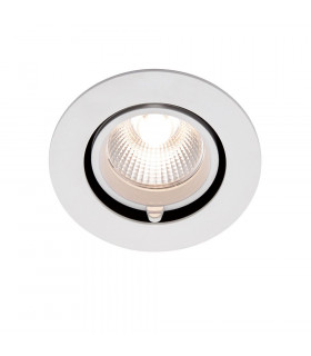 Axial LED Indoor Recessed Downlight Tilt Matt White Paint & Clear Glass 3000K-2