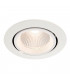 Axial LED Indoor Recessed Downlight Tilt Matt White Paint & Clear Glass 3000K-3